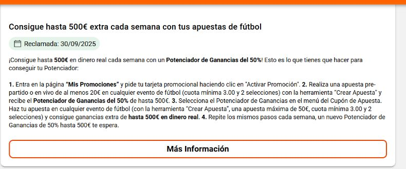 LeoVegas historical weekly football winnings boost promotion claimed on 30 September 2025